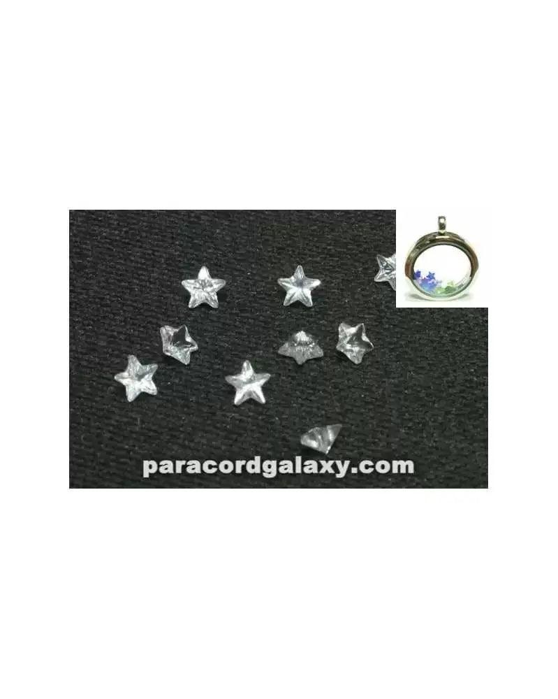 Birthstone Crystal Star Floating Charms Clear (10 Pack)  China
