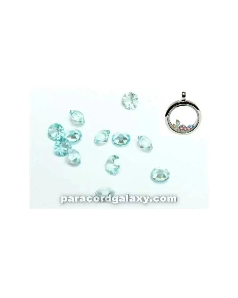 Birthstone Floating Charms Sky Blue (10 Pack)  China