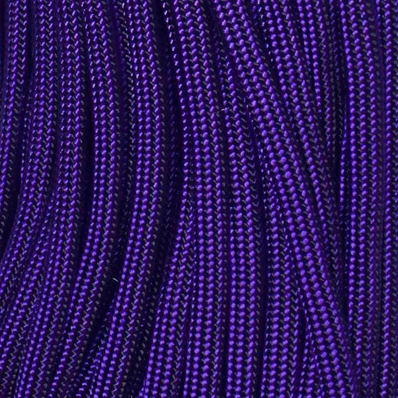 Black and Acid Purple Stripes 550 Paracord Made in the USA (100 FT.)  163- nylon/nylon paracord