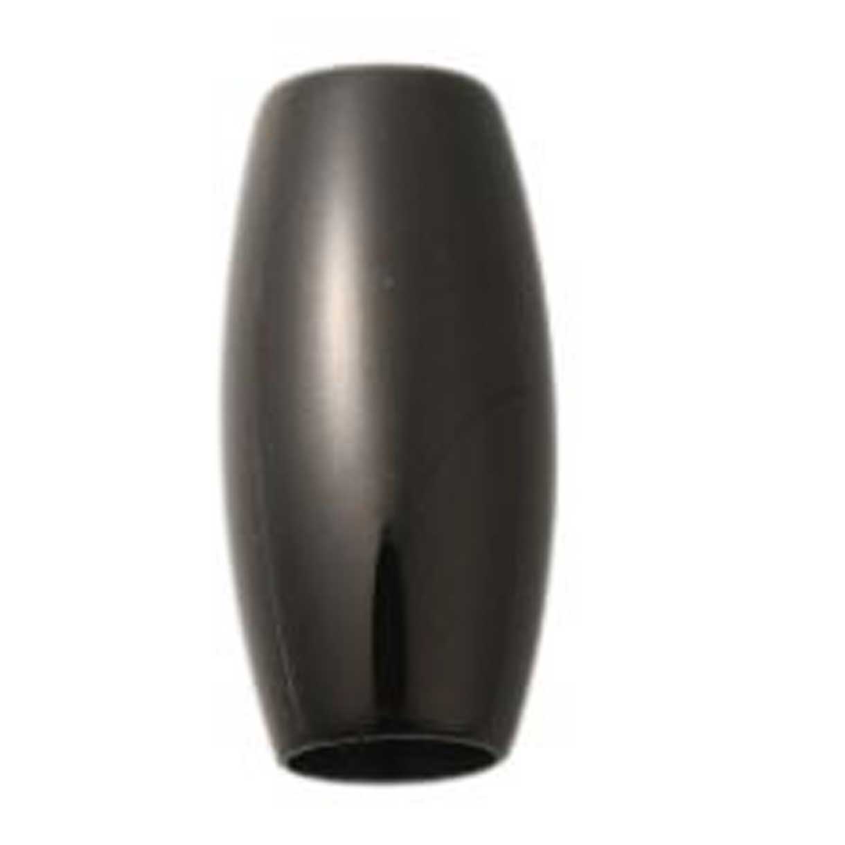 Black Long Barrel Metal Beads (2 Pack) 304 Stainless Steel