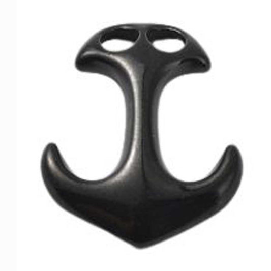 Black Stainless Steel Anchor Clasp for Paracord Bracelets (2 Pack)