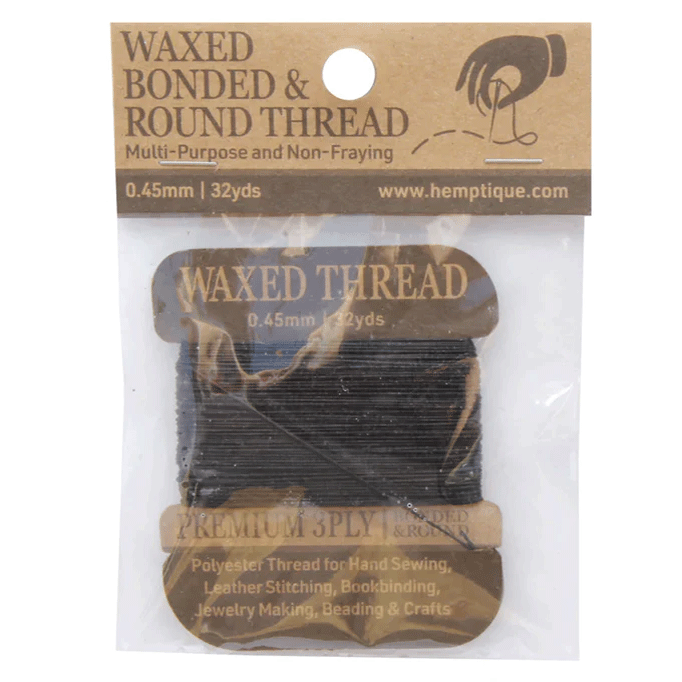 Black Waxed Bonded Thread Card 162-270