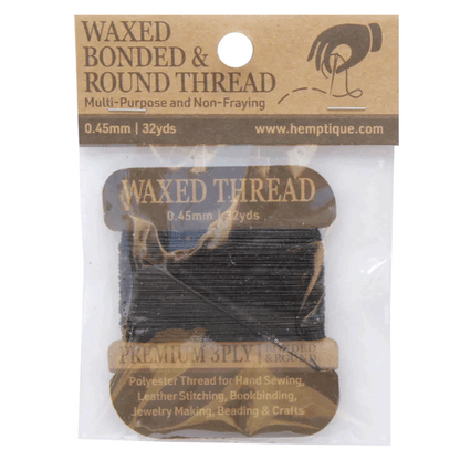 Black Waxed Bonded Thread Card 162-270