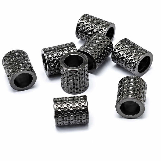 Brass Gunmetal Column Bead/Charm (5 pack) 280-