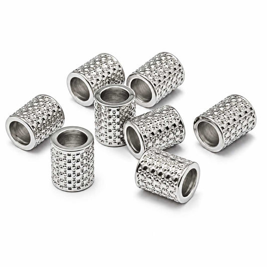 Brass Platinum Column Bead/Charm (5 pack) 280-