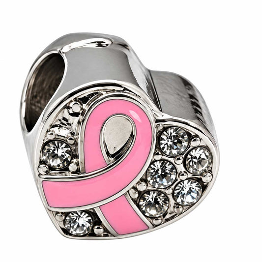 Breast Cancer Awareness Ribbon Bead/Charm (5 Pack) 280-