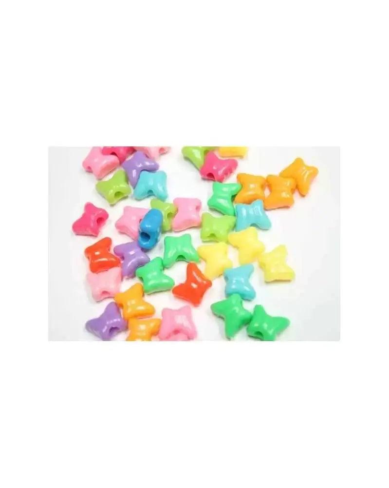 Butterfly Beads (Assorted Plastic Colors) (10 Pack)  China