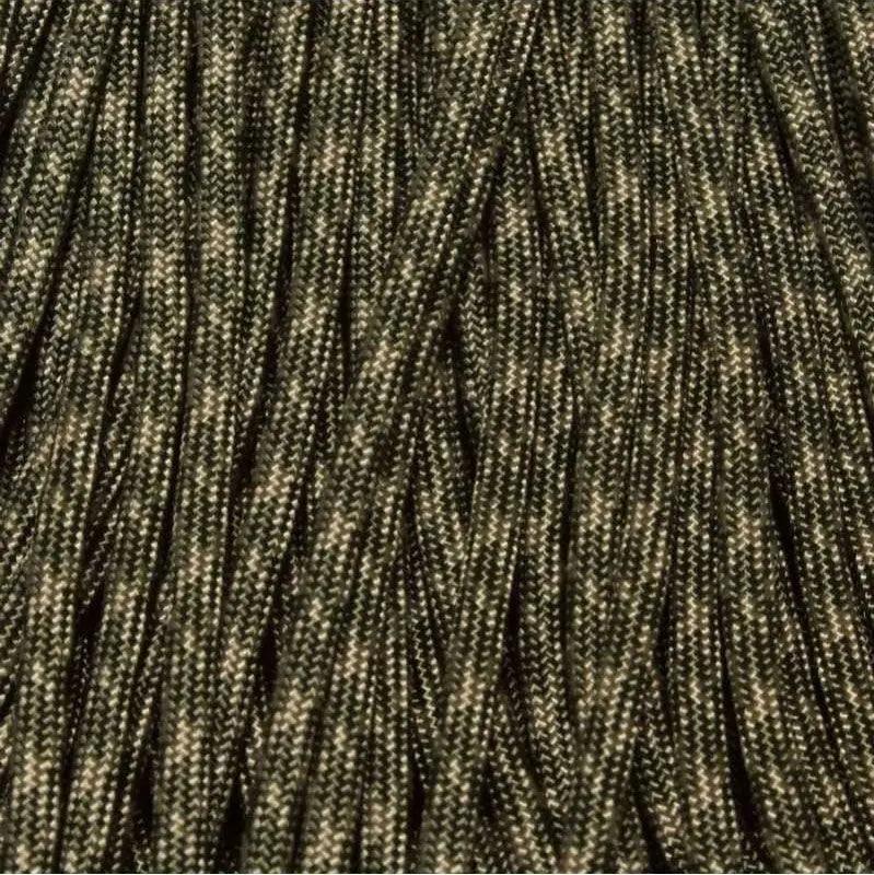 Camo Olive Drab (OD) and Tan 550 Paracord Made in the USA (100 FT.)  163- nylon/nylon paracord
