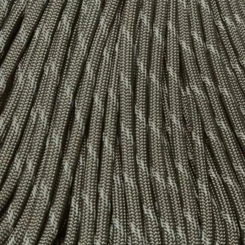 Charcoal Gray with 3 Reflective Tracers 550 Paracord Made in the USA  163- nylon/nylon paracord