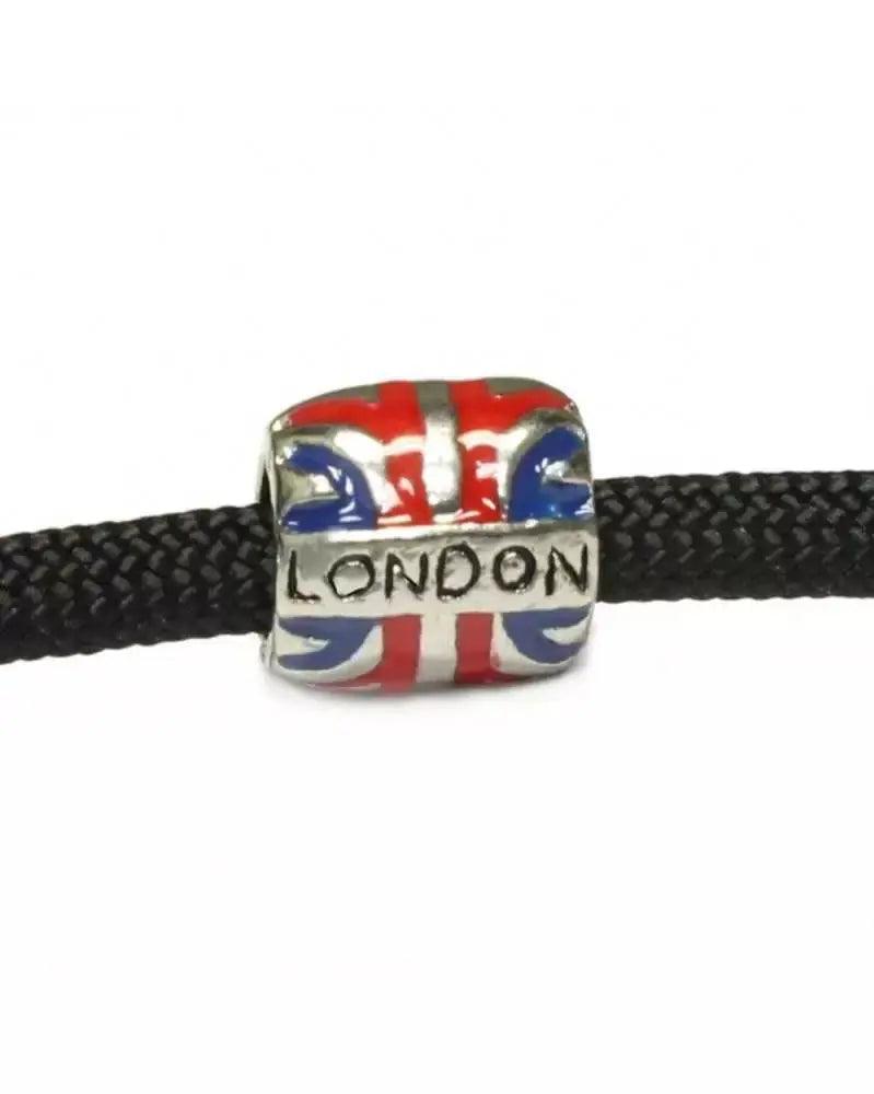 Barrel Bead/Charm London Union Jack (1 Pack)  China