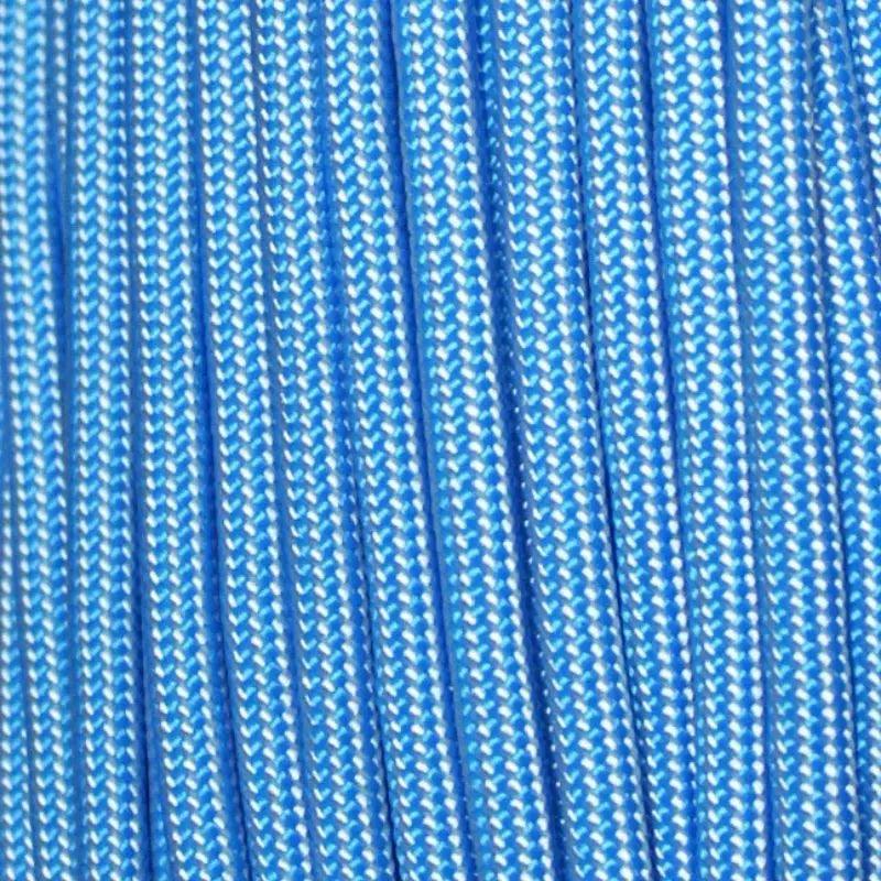Colonial Blue and White Stripes 550 Paracord Made in the USA (100 FT.)  163- nylon/nylon paracord