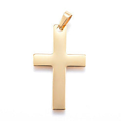 Cross Pendant 304 Stainless Steel w/Ion Golden Plating (1 Pack)