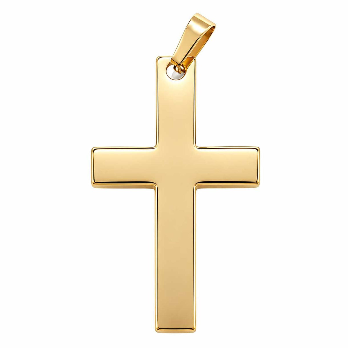 Cross Pendant 304 Stainless Steel w/Ion Golden Plating (1 Pack) 280-