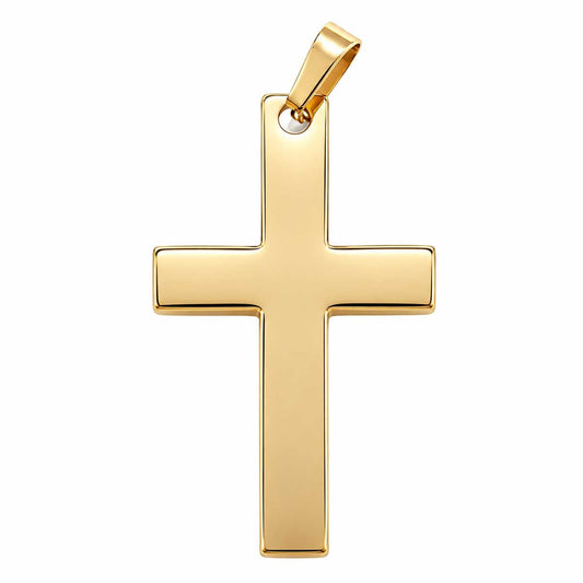 Cross Pendant 304 Stainless Steel w/Ion Golden Plating (1 Pack) 280-