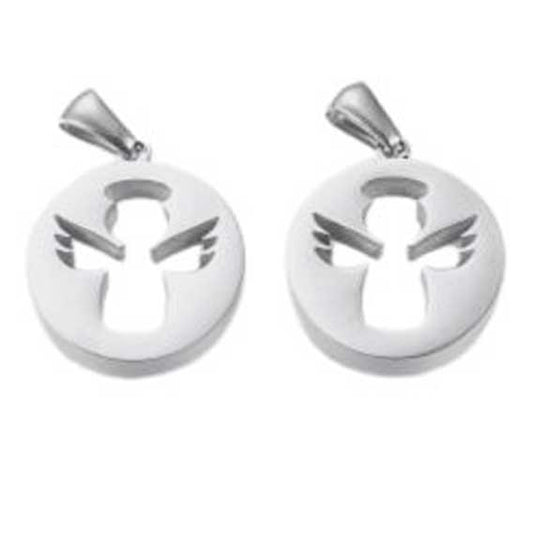 Cut Out Angel 304 Stainless Steel Pendant/Charm (2 Pack)