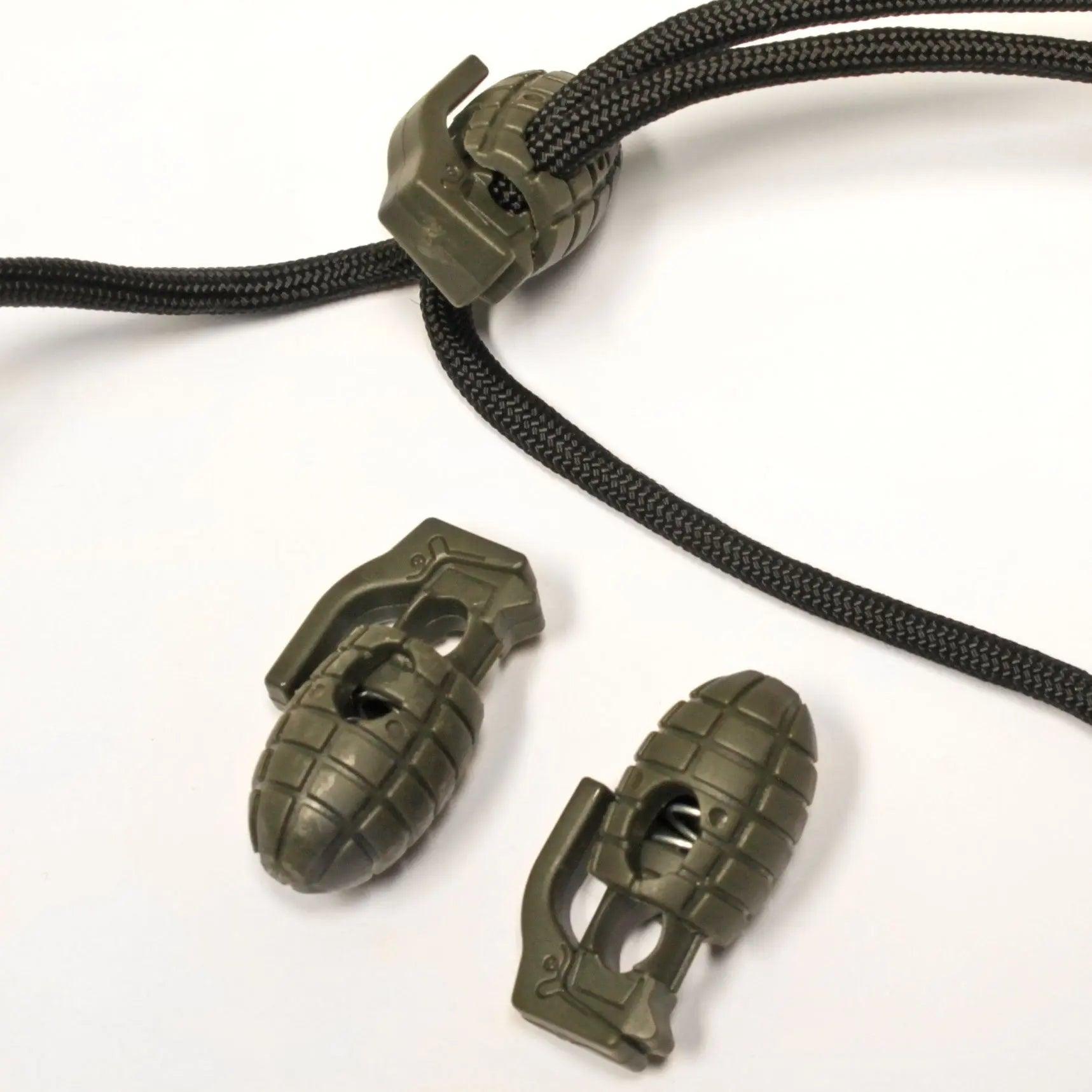 Dark Green Grenade Cord Lock (1 Pack)  paracordwholesale