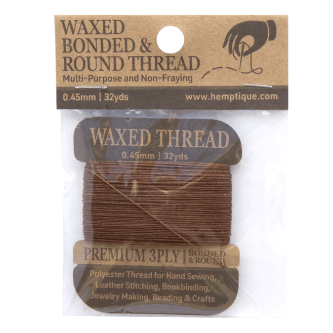 Dark Brown Waxed Bonded Thread Card 162-272