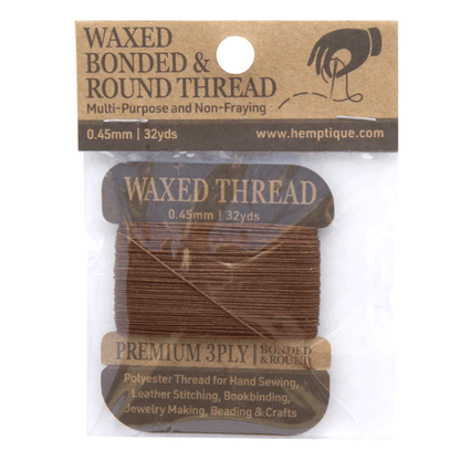 Dark Brown Waxed Bonded Thread Card 162-272