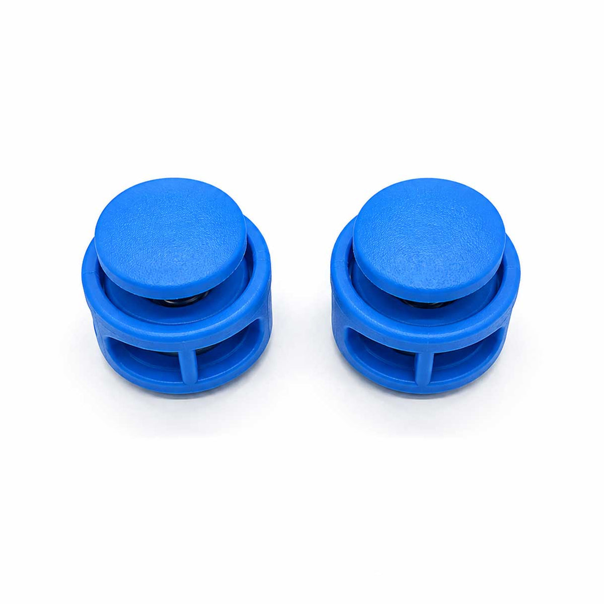 Dodger Blue Nylon Round Double Hole Cord Lock/Stop (10 Pack) paracordwholesale