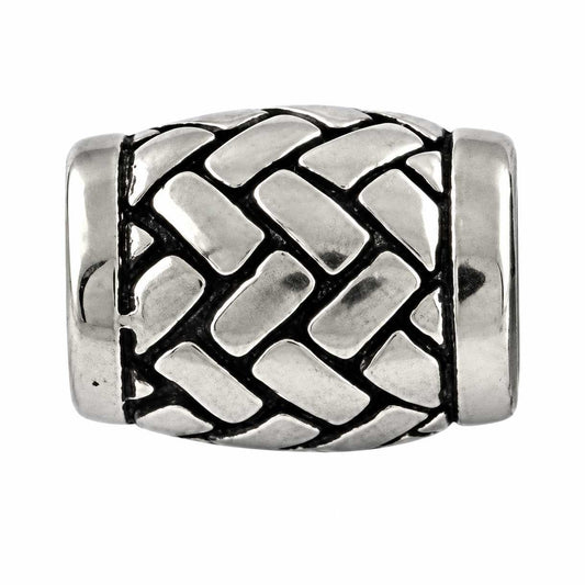 Drum Herringbone Metal Barrel Beads (2 Pack) 280-