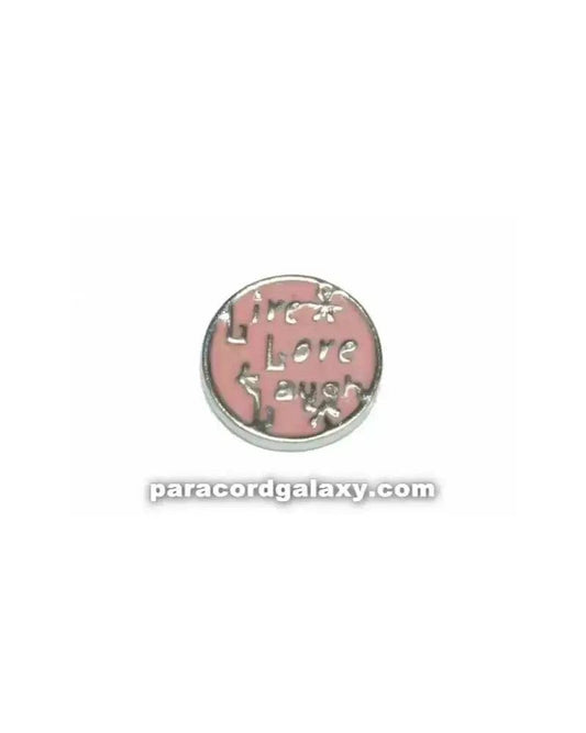 Floating Charm Round - Live- Love- Laugh - Light Pink (1 pack)  China