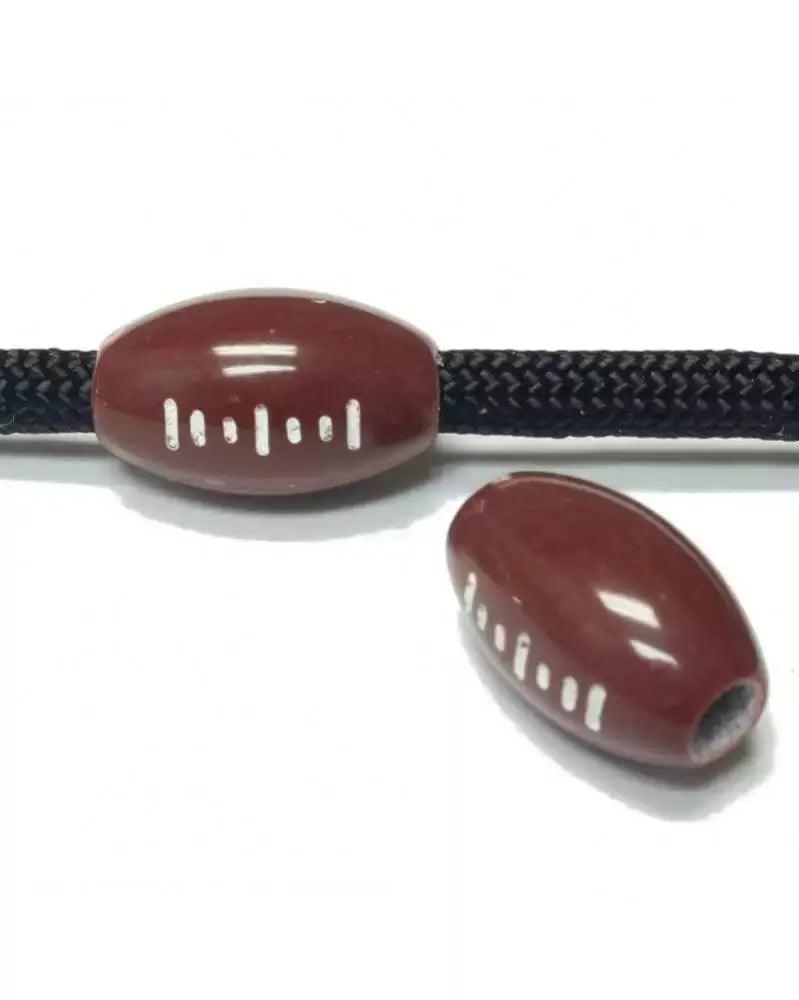 Football Acrylic Bead (10 Pack)  paracordwholesale
