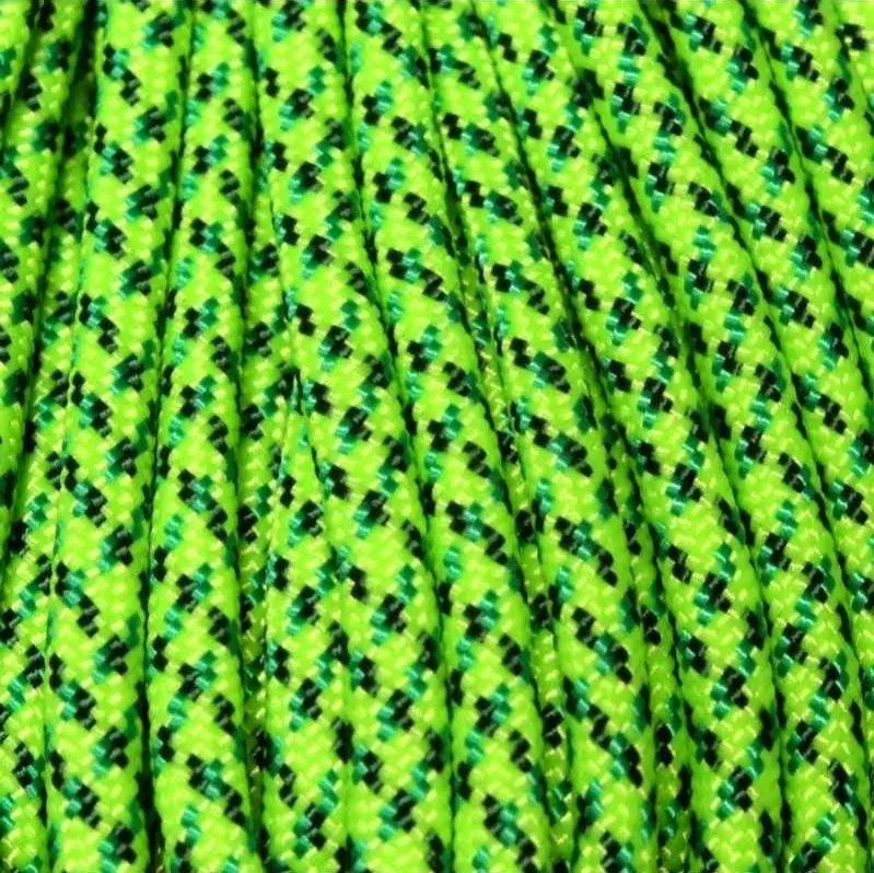 G Spec (Neon Green Digi) 550 Paracord Made in the USA (100 FT.)  167- poly/nylon paracord