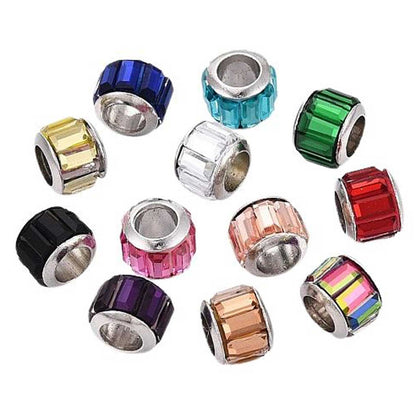 Glass beads Brass Core Mixed Color Variety Pack (25 Pack)