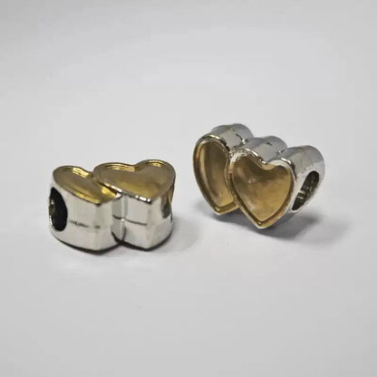 Gold Sweetheart Duo Bead (5 Pack)  China