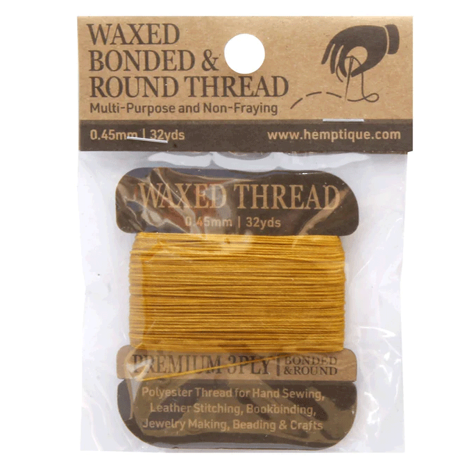 Gold Waxed Bonded Thread Card 162-269