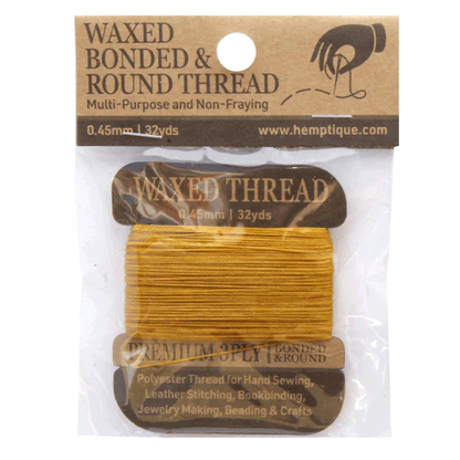 Gold Waxed Bonded Thread Card 162-269