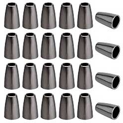 Gunmetal Alloy Cord Ends/Caps (10 Pack)