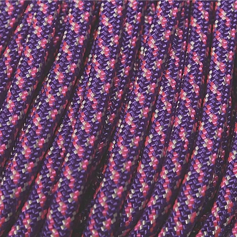 Hashtag Acid Purple w/ Neon Pink and White 550 Paracord Made in the USA (100 FT.) 100Feet 163- nylon/nylon paracord