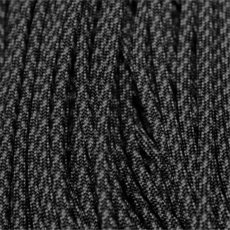Hashtag Black with Charcoal 550 Paracord Made in the USA (100 FT.)  163- nylon/nylon paracord