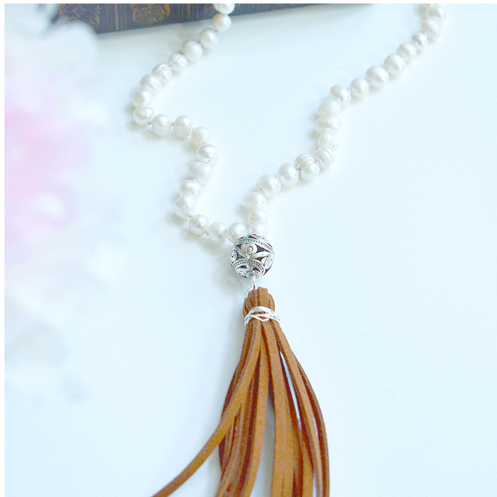 High Performance White Thread necklace  