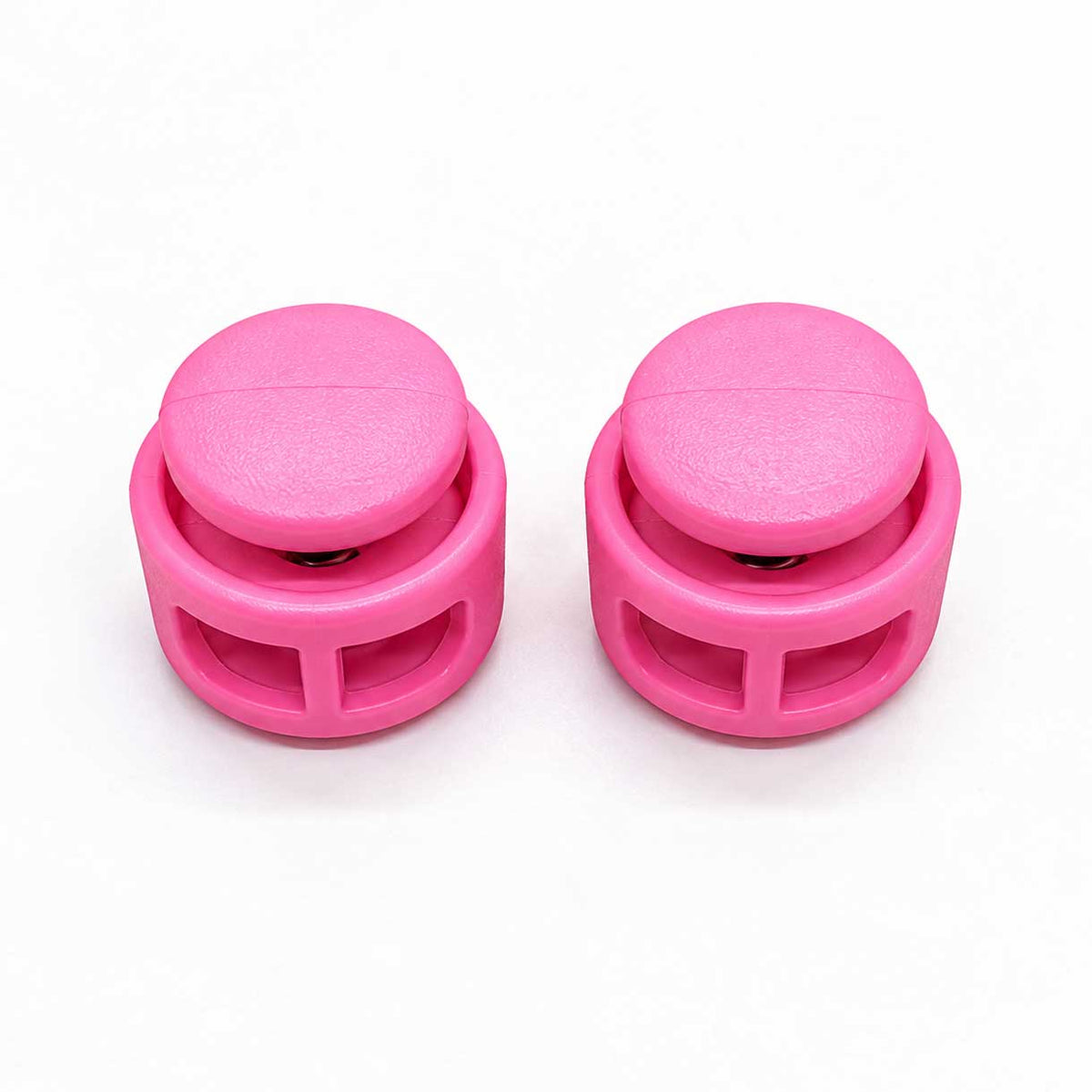 Hot Pink Nylon Round Double Hole Cord Lock/Stop (10 Pack) paracordwholesale