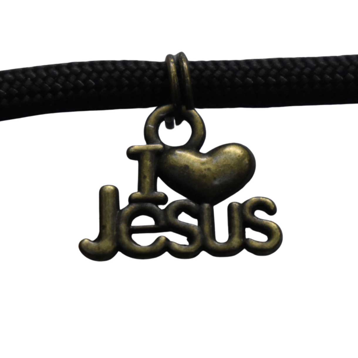 I Love Jesus Charm Antique Bronze (10 Pack)