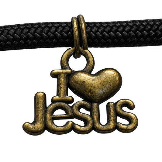 I Love Jesus Charm Antique Bronze 10 charms and 10 jump/split rings 280-