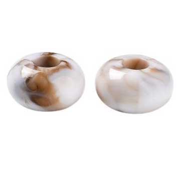 Imitation Gemstone Opaque Camel Acrylic Round Bead/Charm