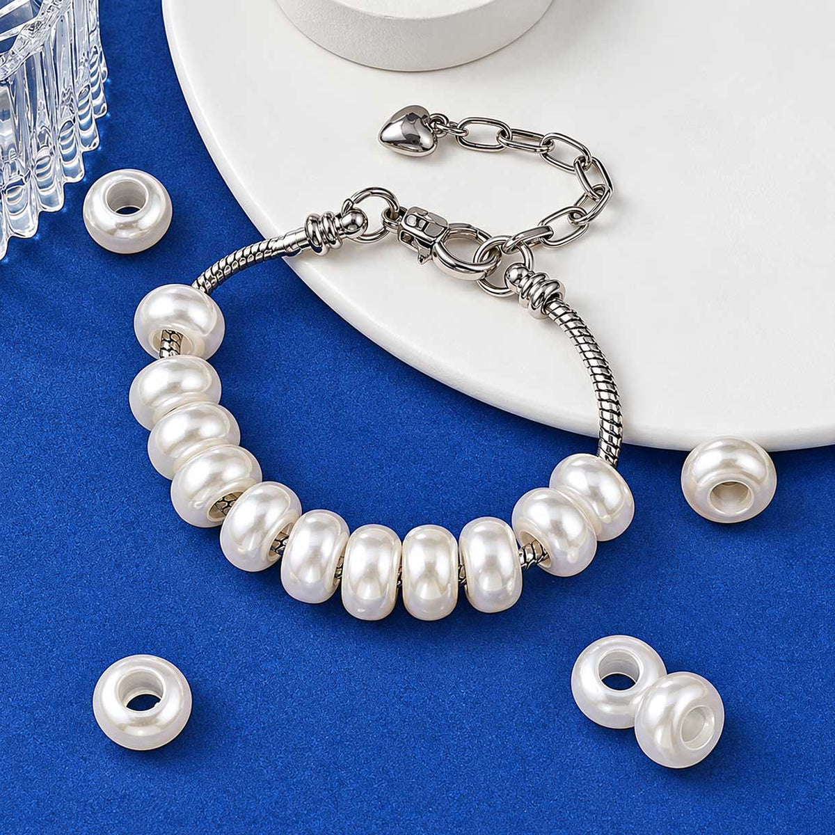 Imitation Pearl ABS Plastic Bead/Charm (100 Pack) 280-