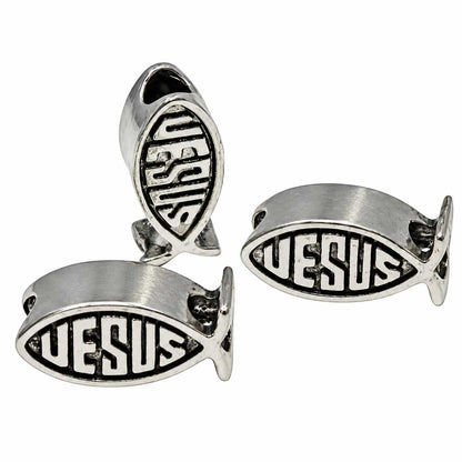 Jesus Ichthys Bead (5 Pack) China