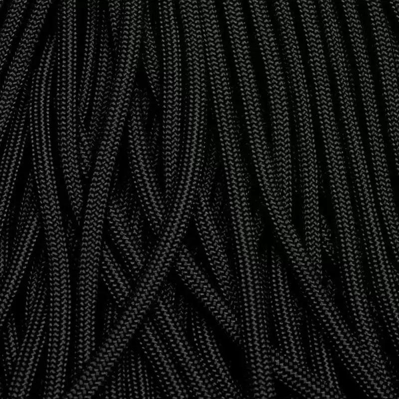 Jet Black 550 Paracord Made in the USA - Paracord Galaxy