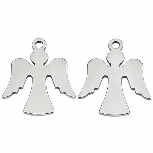 Laser Cut Angel 201 Stainless Steel Pendant/Charm (10 Pack) 280-