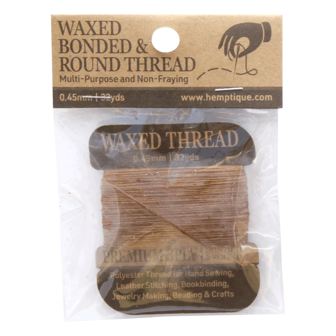 Light Brown Waxed Bonded Thread Card 162-267