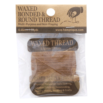 Light Brown Waxed Bonded Thread Card 162-267