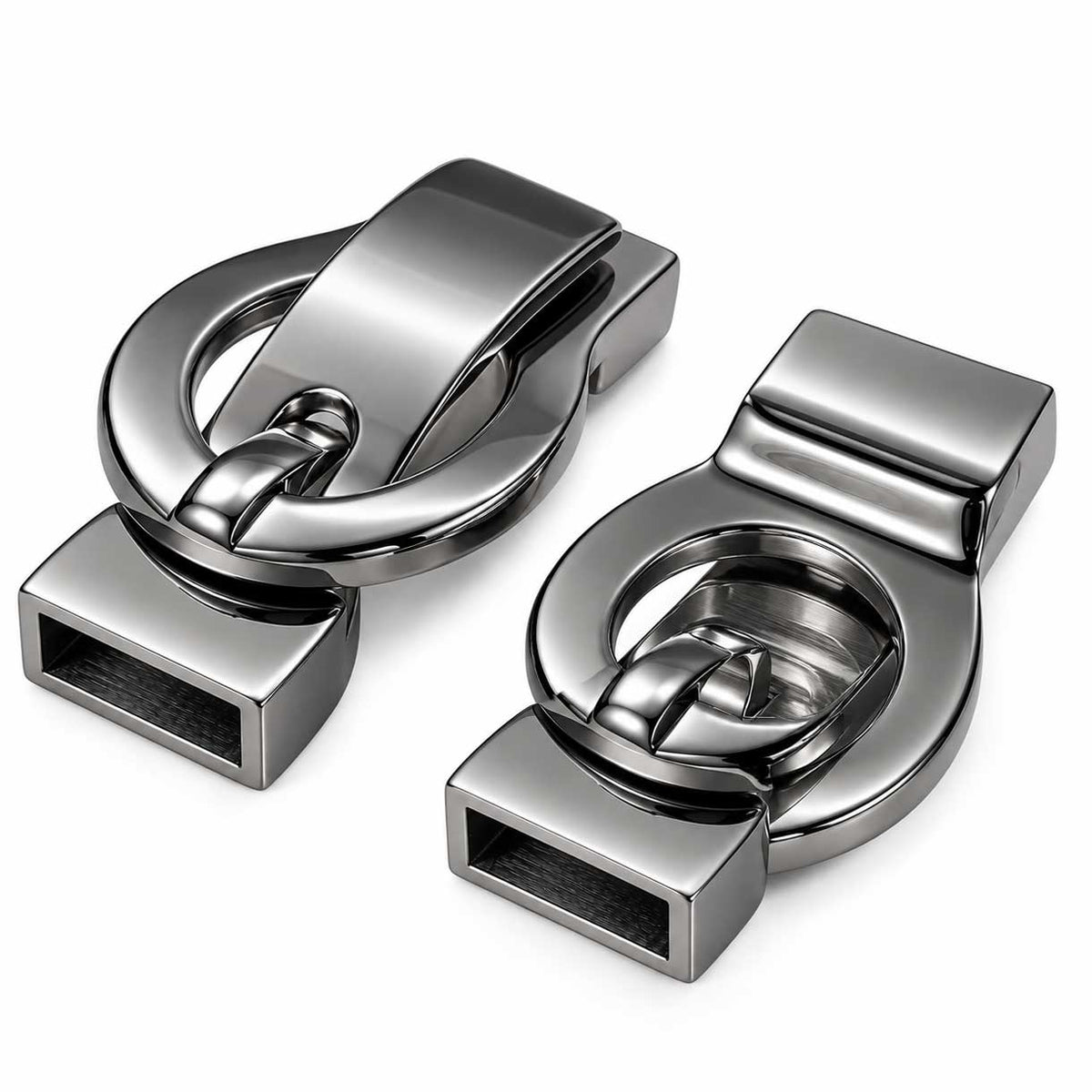 Locking Silver Magnetic Clasp 304 SS Glue In Ends 3x10 mm (1 Pack) 280-