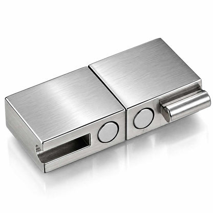 cLocking Silver Magnetic Clasps 304 S.S. Glue In Ends (1 Pack) 280-