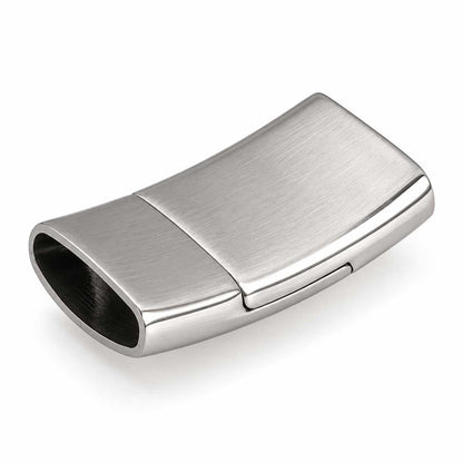 Locking Silver Magnetic Clasps 304 SS Glue In Ends 4x12 mm (2 Pack) 280-
