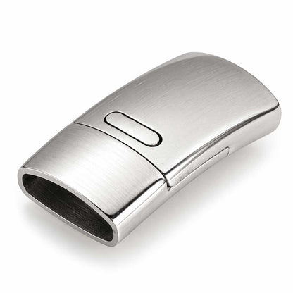 Locking Silver Magnetic Clasps 304 SS Glue In Ends 4x12 mm (2 Pack) 280-
