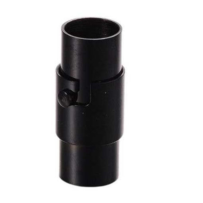 Locking Tube Black Magnetic Clasps 304 S.S. Glue In Ends (1 Pack) 6mm